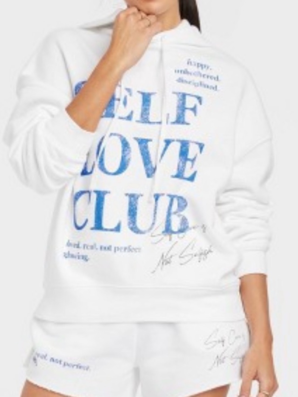 SELF LOVE CLUB Target White Sweatshirt Graphic